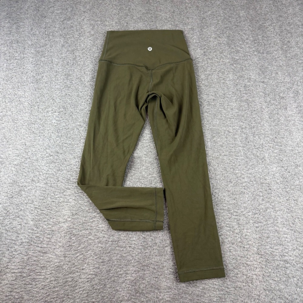 Lululemon Align High-Rise Leggings Women's 2 Olive Green 21" Crop Yoga Pants